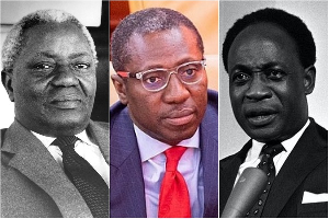 (L-R) Dr Joseph Boakye Danquah, Alexander Kwamina Afenyo-Markin and Osagyefo Dr Kwame Nkrumah