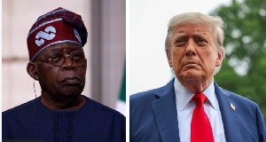 President Bola Tinubu (L) and President Donald Trump
