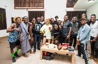 Lydia Forson with her buddies at her birthday celebrations