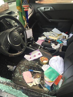 Dr Ransford Gyampo's car ransacked by robbers