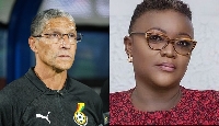Nana Yaa Brefo (right) criticizes the sacking of Chris Hughton (left)