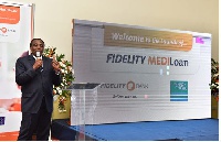 Mr. Jim Baiden, MD of Fidelity Bank launching the Fidelity Mediloan