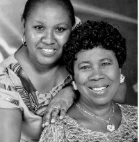 Gospel musician Rhoda Offei and mother