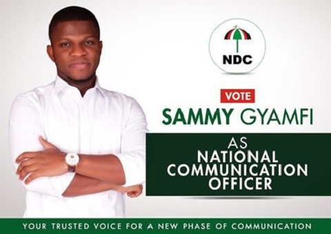 Sammy Gyamfi is running for the NDC National Communication Officer slot