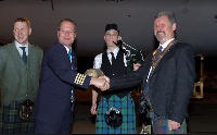 The Scottish Bagpiper is in Accra to support KLM as they celebrate 'Calsocs Burns Supper'
