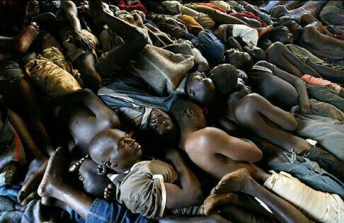 Some inmates in sleeping in the Nsawan prison