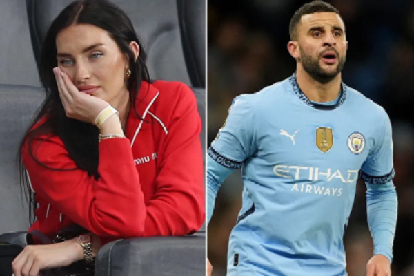 L-R: Anne Kilmmer and Manchester City defender Kyle Walker