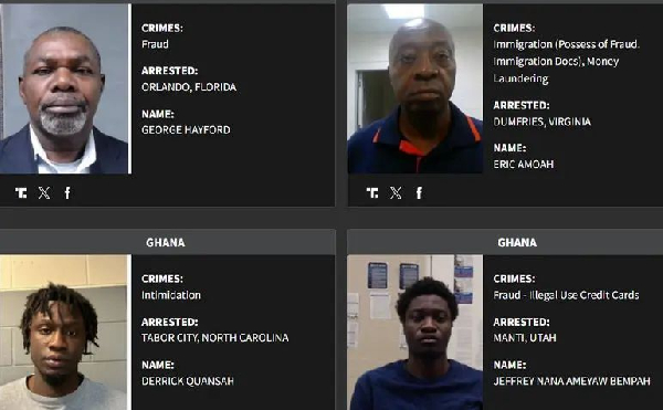 Photos of some of the Ghanaians on the list