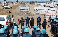 Some Ghanaian police personnel on a peacekeeping mission