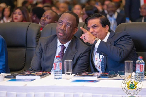 Alex Apau Dadey (L) among other dignitaries during the 10th Ghana CEO Summit 2026