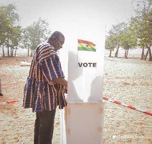 Vice President Dr. Mahamudu Bawumia cast his