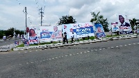Posters and huge billboards of NPP Delegates have been splashed across Koforidua township
