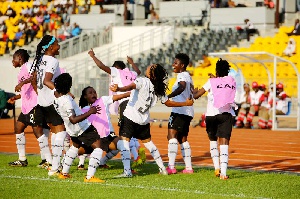 The Black Queen celebrating a goal