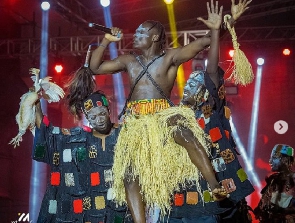 Asakaa Boys captured during thier performance on stage - Photo credit: Manuel Photograpy