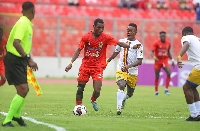 An image from Asante Kotoko's league game against Hearts of Oak