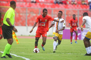 An image from Asante Kotoko's league game against Hearts of Oak