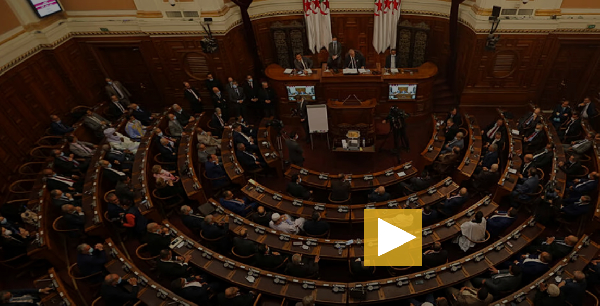 Algerian Senate during the election of Salah Goudjil as President of the upper house of parliament