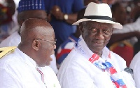 Former Presidents Akufo-Addo (l), Kufour (r)