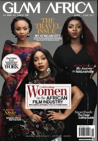 Glam Africa magazine is sold at news stands including W H Smith, Shoprite.