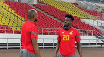 Watch Jordan Ayew and Mohammed Kudus hold brief conversation in camp amid captaincy issues