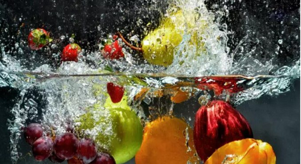 Drinking enough water is good for the skin, whilst fruits provide vitamins for the body
