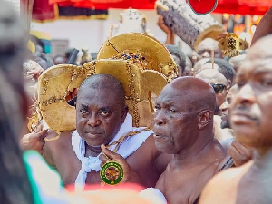 Nana Baffour Dabanka with the Golden Stool