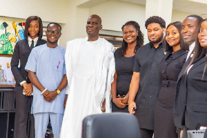 The students from the Ghana School of Law with the Haruna Iddrisu