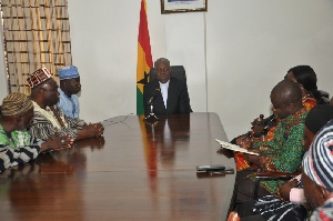 Vice president Amissah-Arthur and the delegation