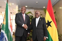 President Nana Addo Dankwa Akufo-Addo and Cyril Ramaphosa