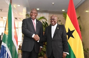 South Africa President Cyril Ramaphosa and Nana Addo