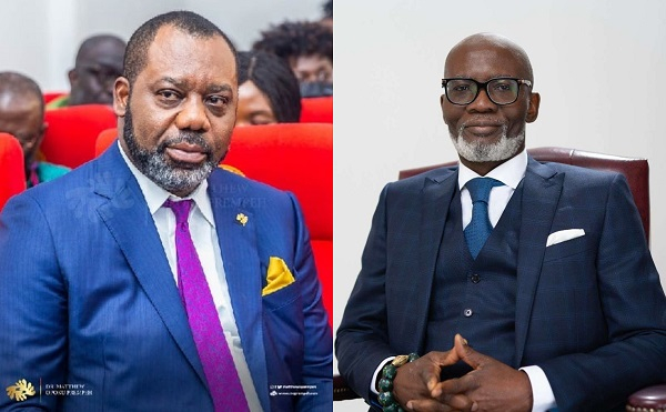 NAPO (L) slammed Gabby (R) over his remark that Ashanti MPs 'wanted communal roads, not flyovers'