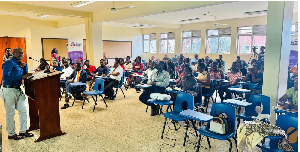 Makerere University students attending the gender justice debate
