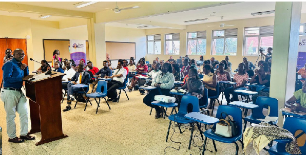Makerere University students attending the gender justice debate