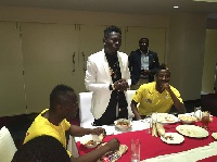 Dancehall musician, Shatta Wale when he visited the Black Stars years ago