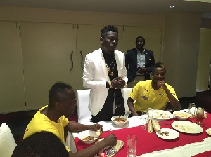 Dancehall musician, Shatta Wale when he visited the Black Stars years ago