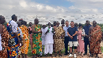 Traditional authorities and company officials at the groundbreaking ceremony