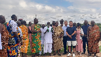 Traditional authorities and company officials at the groundbreaking ceremony