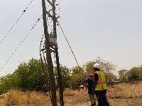 VRA/NEDCo officer disconnecting a pole