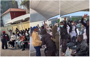 Some were heard chanting 'Mahama Oseey'