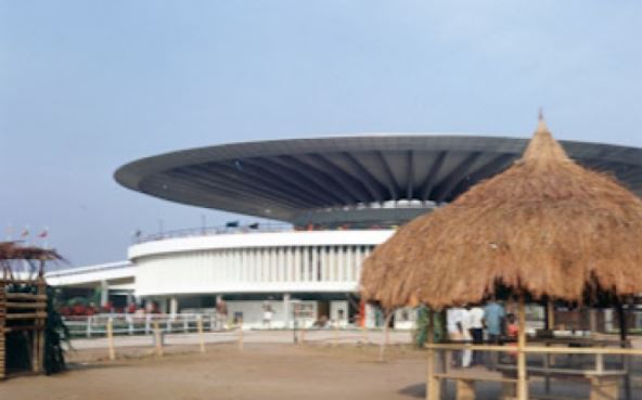 A cross section of the La Trade Fair Centre in Accra