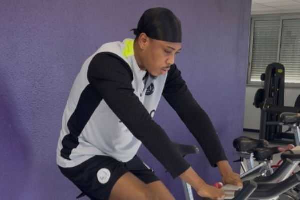 Watch as Francis Abu begins gym work after suffering serious injury