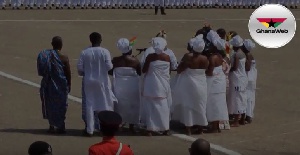 Traditional authorities praying at Ghana@60