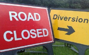 There will be temporary diversions of the adjoining roads at the Motorway Roundabout