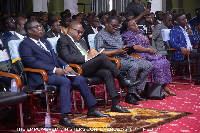 Justice Akaa Boafo (L), Rev Wengam (2nd L) and Rev Agyei (3rd L) at the event