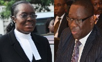 Attorney-General and Minister of Justice, Gloria Akuffo, and former SSNIT D-G, Ernest Thompson