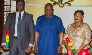 President Mahama with the newly appointed CHRAJ and NCCE boss