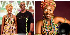 Joe Osae, Creator of the Akwaaba Portrait with Dorcas Kwawu, the new face