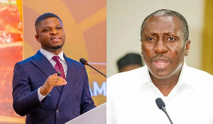 Sammy Gyamfi (L) says he would only go to prison in Afenyo-Markin's (R) brain