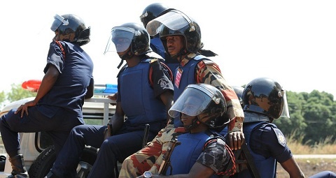 A photograph of some policemen