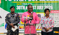 Joseph Addae Akwaboa (middle) is the the Bono Regional Minister
